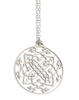 sterling silver / 27" silver chain arabesque medallion
