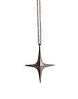 sterling silver plated in black rhodium medium lis pendant