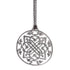 sterling silver plated in black rhodium / 27" silver chain arabesque medallion