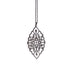 sterling silver plated in black rhodium / 27" oxidized sterling silver chain arabesque petal pendant