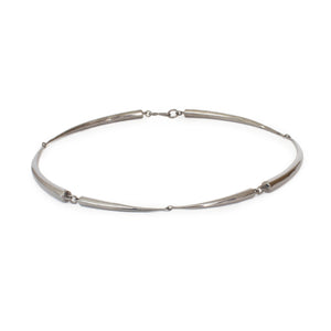 sterling silver plated in black rhodium arpent choker