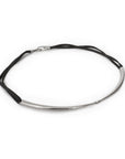 sterling silver plated in black rhodium arpent 1/2 choker