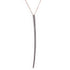 sterling silver plated in black rhodium on 14k yellow gold chain long stake pendant