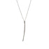 sterling silver plated in black rhodium pendant on a sterling silver chain curved stake pendant