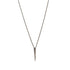 sterling silver plated in black rhodium tapered swell necklace