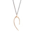 14k rose gold swallow pendant