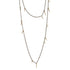 14k yellow gold/oxidized silver / 18" small point scatter necklace