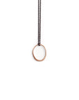 14k rose gold small "o" necklace