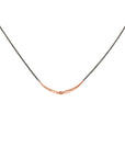 14k rose gold/oxidized silver chain mirror arpent necklace