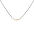 14k yellow gold/oxidized silver chain mirror arpent necklace