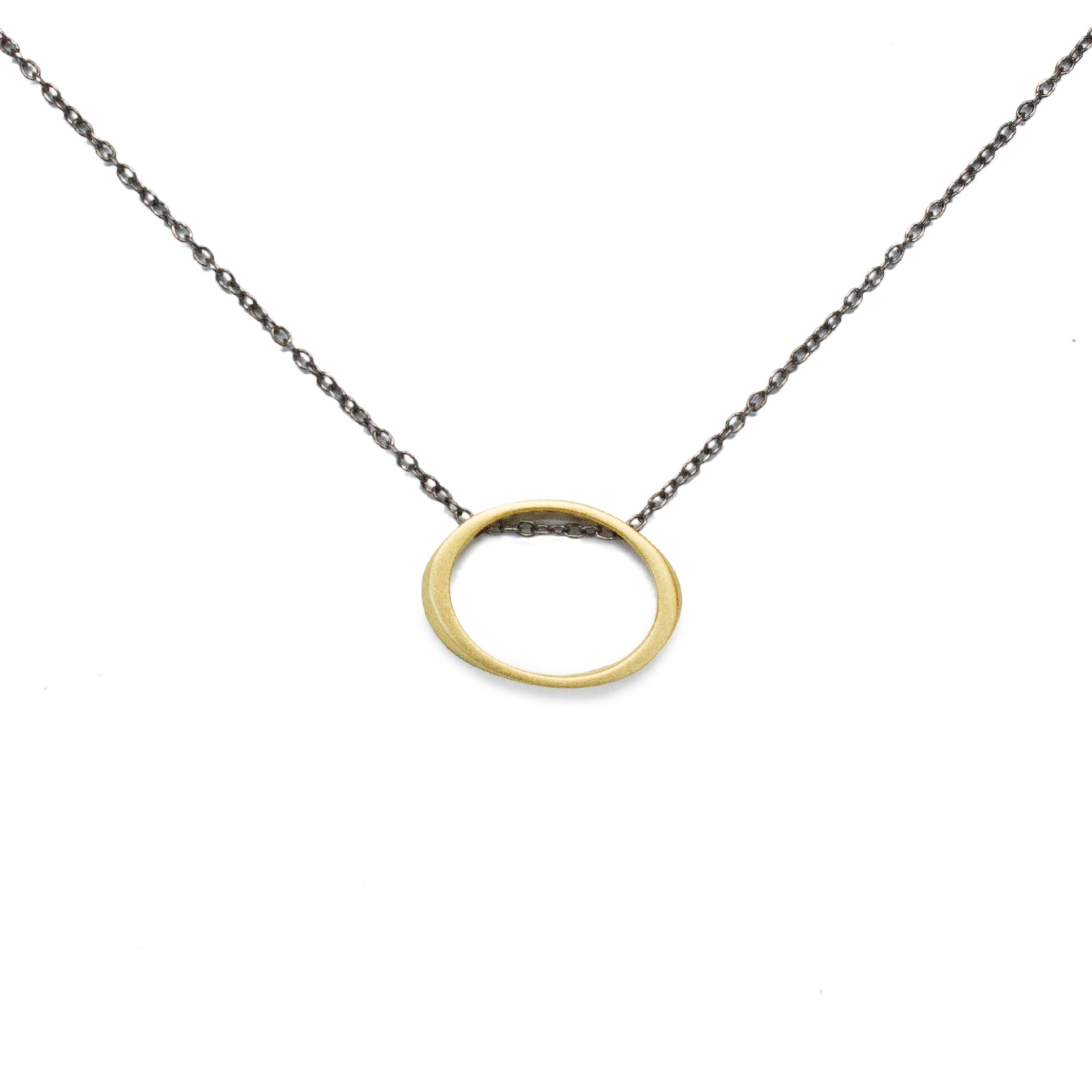 18k yellow gold floating torque pendant