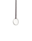 sterling silver small "o" necklace