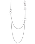 sterling silver small "o" scatter necklace