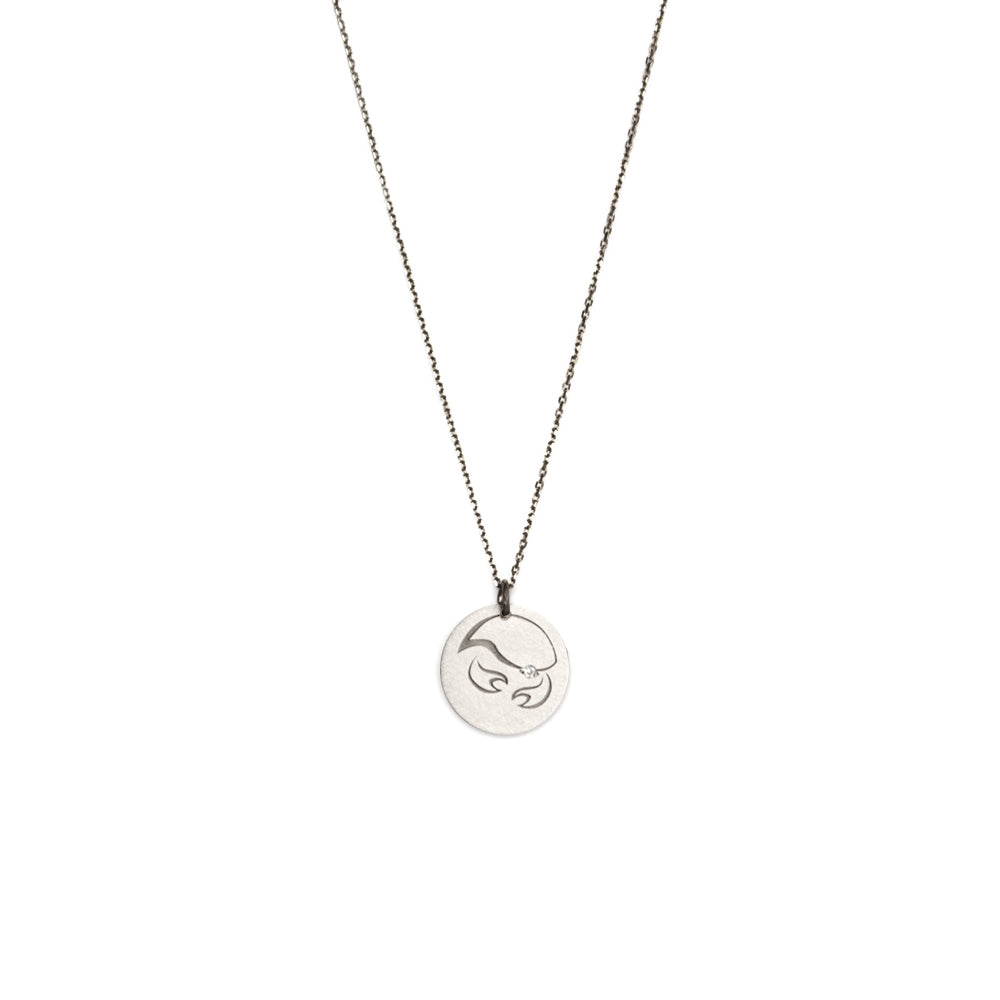 Cancer / sterling silver / oxidized sterling silver zodiac charms