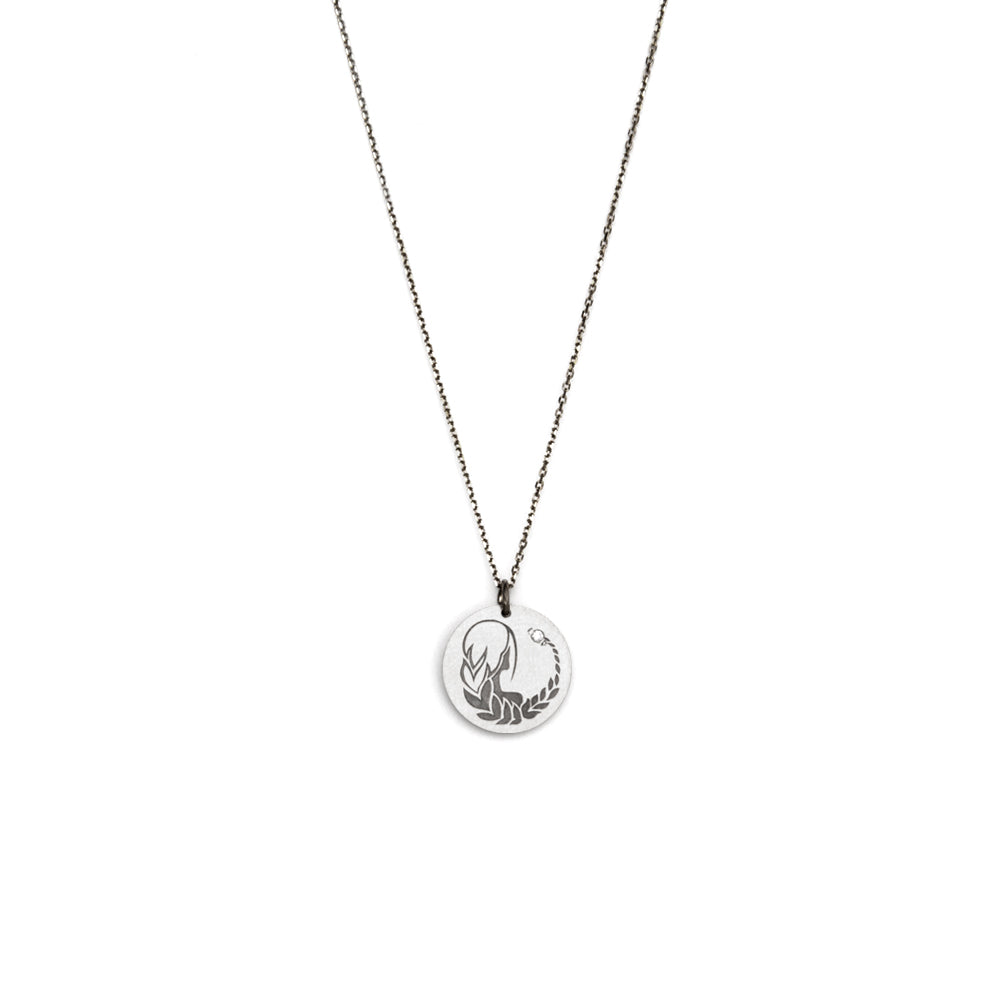 Virgo / sterling silver / oxidized sterling silver zodiac charms