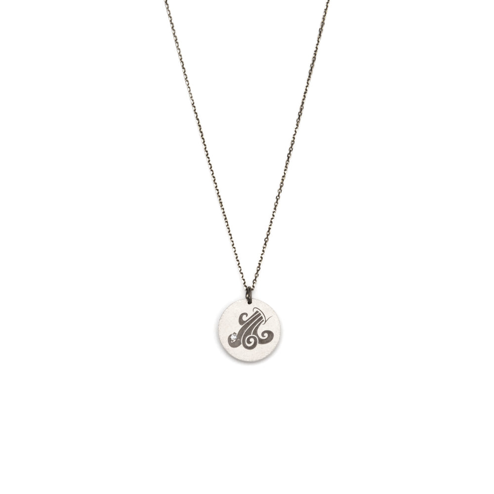 Aquarius / sterling silver / oxidized sterling silver zodiac charms