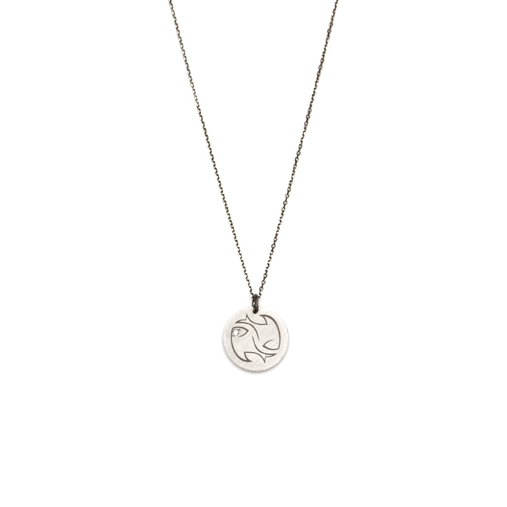 Pisces / sterling silver / oxidized sterling silver zodiac charms