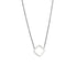 sterling silver on an oxidized chain clover necklace