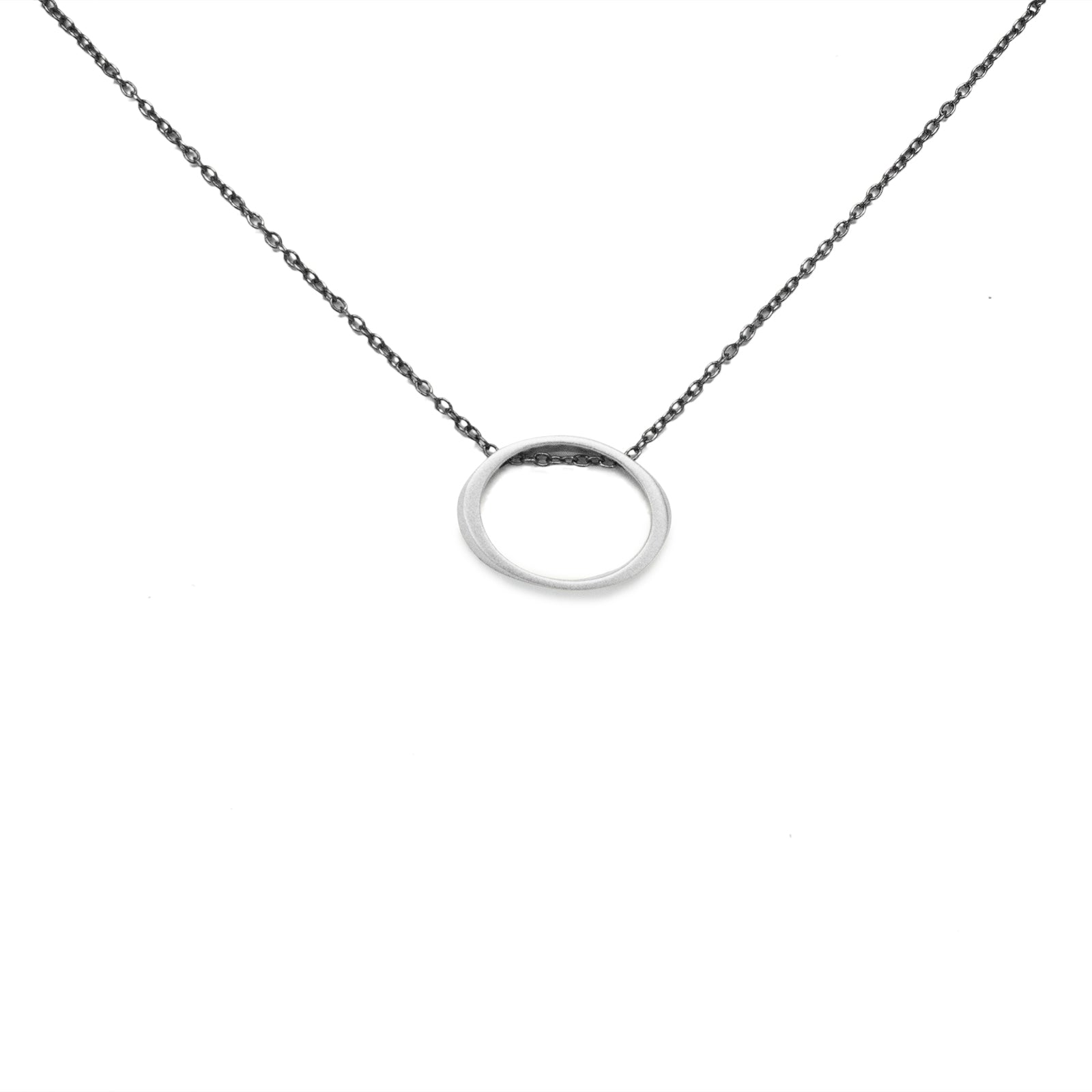 sterling silver floating torque pendant