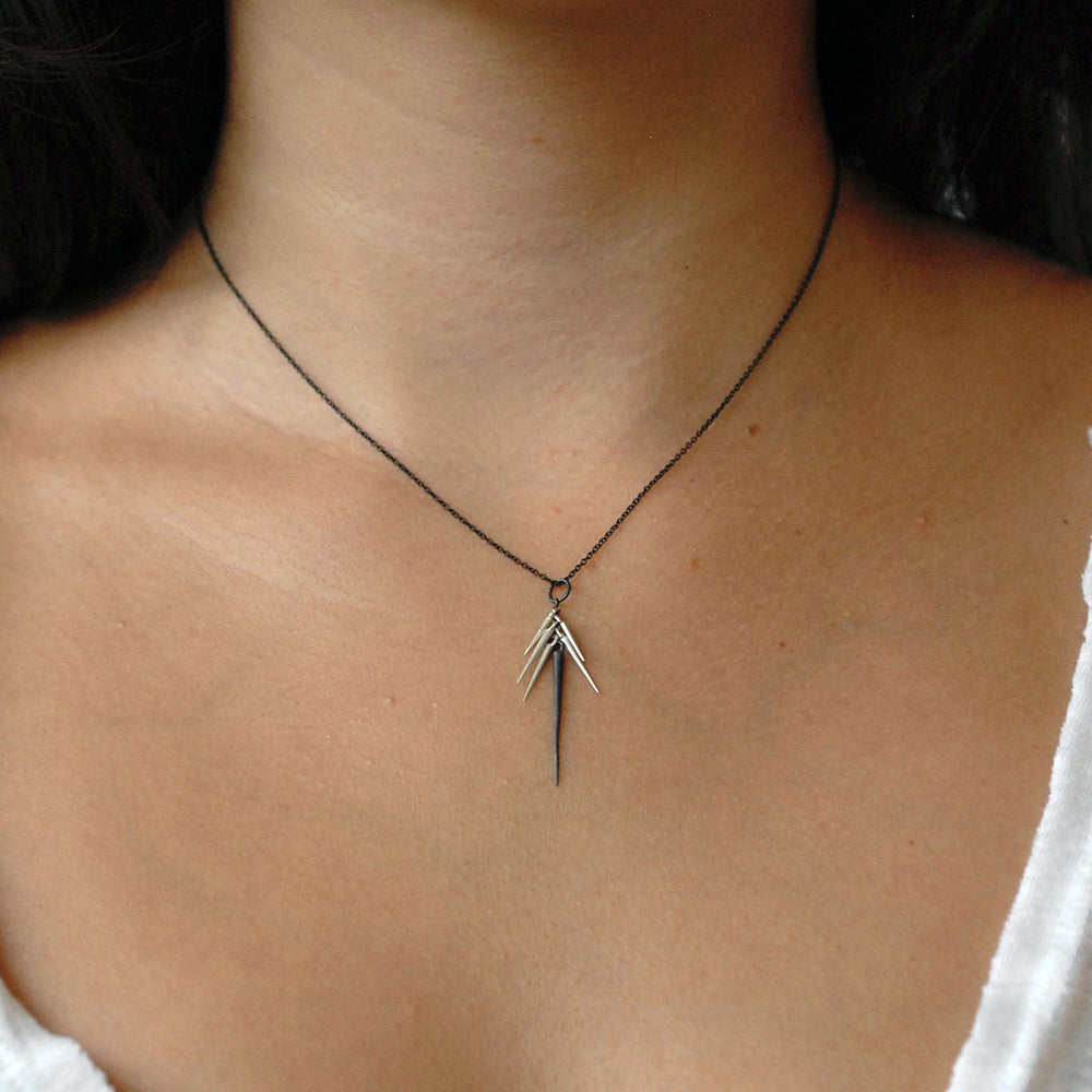  small point cluster necklace