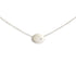 sterling silver with white diamond small disc necklace
