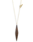 bocote/bronze wood ficelle necklace