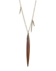 bloodwood/bronze wood point scatter necklace