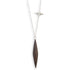 rosewood/sterling silver wood ficelle necklace