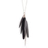ebony/sterling silver wood tassle & spicula necklace