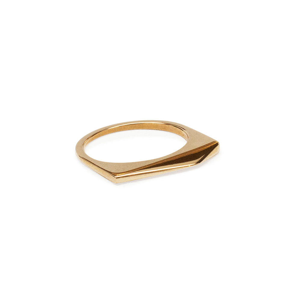 bronze / pyramid shard stacking rings