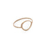 14k rose gold w/ white diamond / 6 offset circle ring