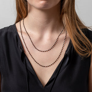 rough cut black diamond necklace