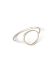 sterling silver / 6 offset circle ring