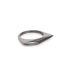 sterling silver plated in black rhodium / 6 peak ring