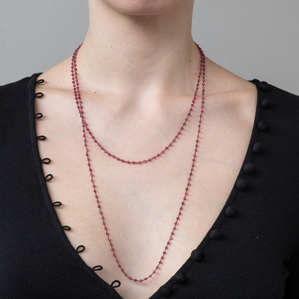  rough cut spinel necklace