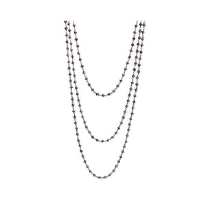 36" rough cut black diamond necklace