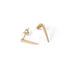 14k yellow gold tiny sliver studs