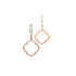 14k rose gold small clover earrings