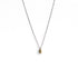 14k yellow gold/oxidized sterling silver chain tiny pod necklace