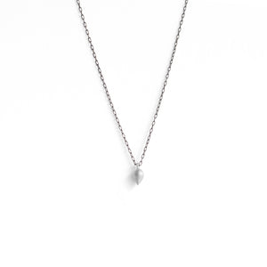 sterling silver/oxidized sterling silver chain tiny pod necklace