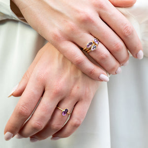  pink sapphire stacking ring