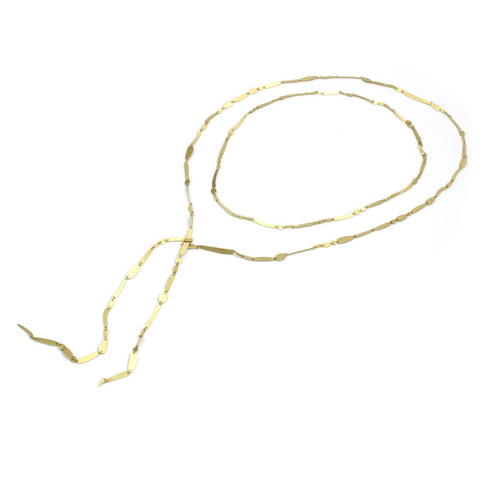 18k yellow gold / 36&quot; infinity totem link chain